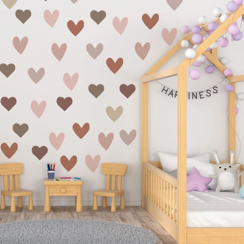 Vinilo decorativo infantil o calcomanía de pared estampado de corazone –  mundobuba