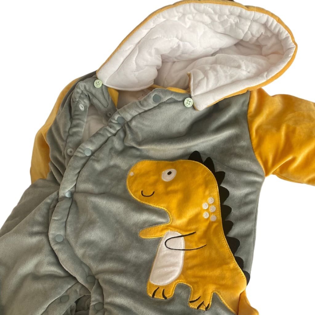 Enterito grueso forrado 3D diseño dinosaurio para bebés 6-9
