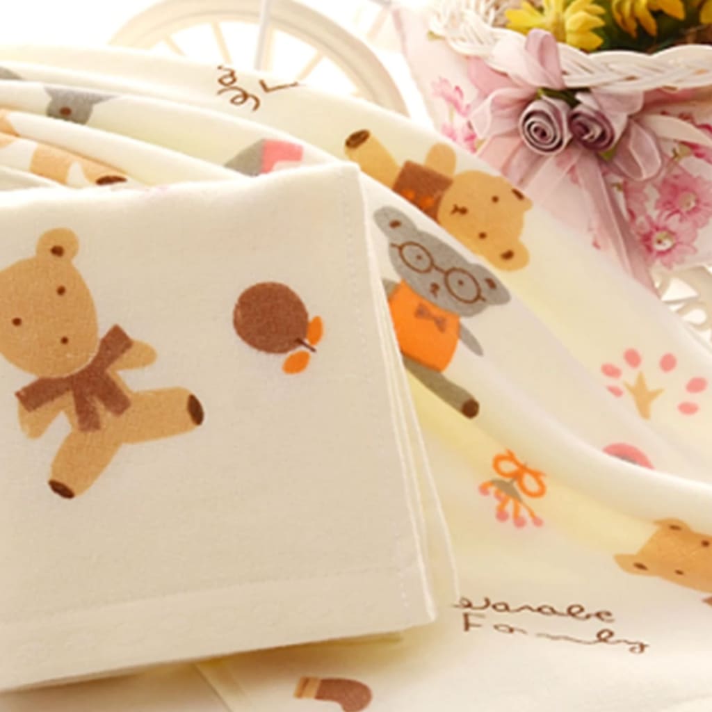 Toalla infantil 100% de algodón diseño de osos | Toallas