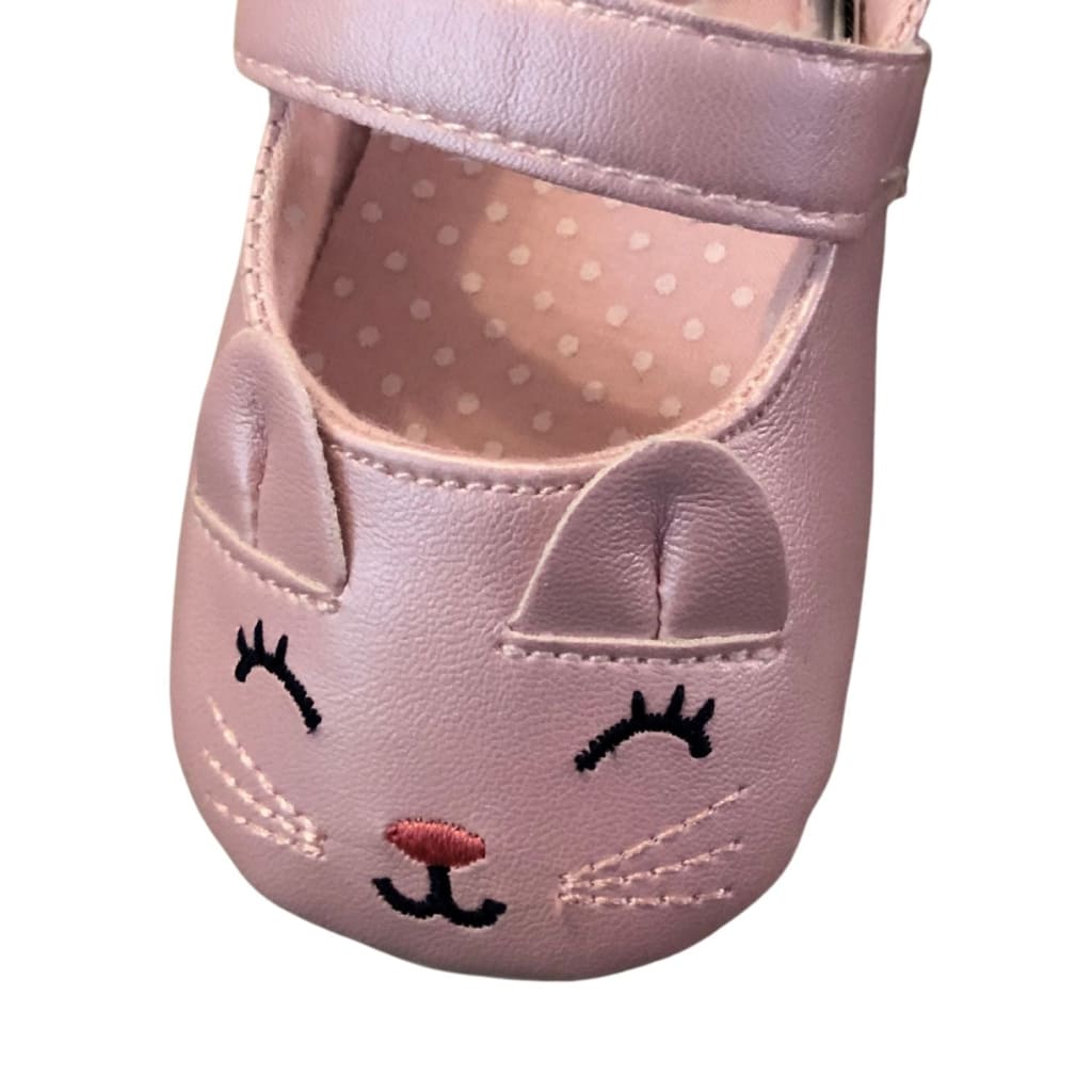 Zapatos para bebé cara de conejo rosados | Calzado