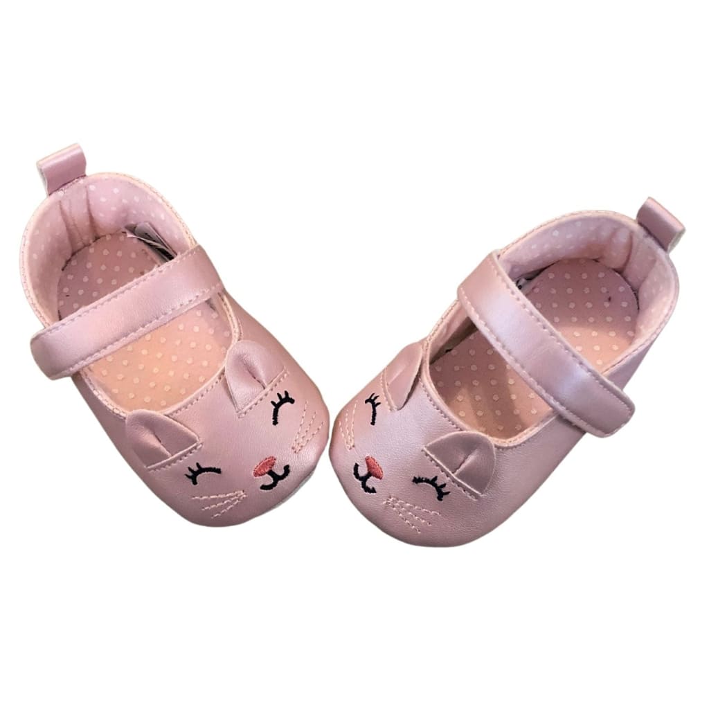 Zapatos para bebé cara de conejo rosados | Calzado