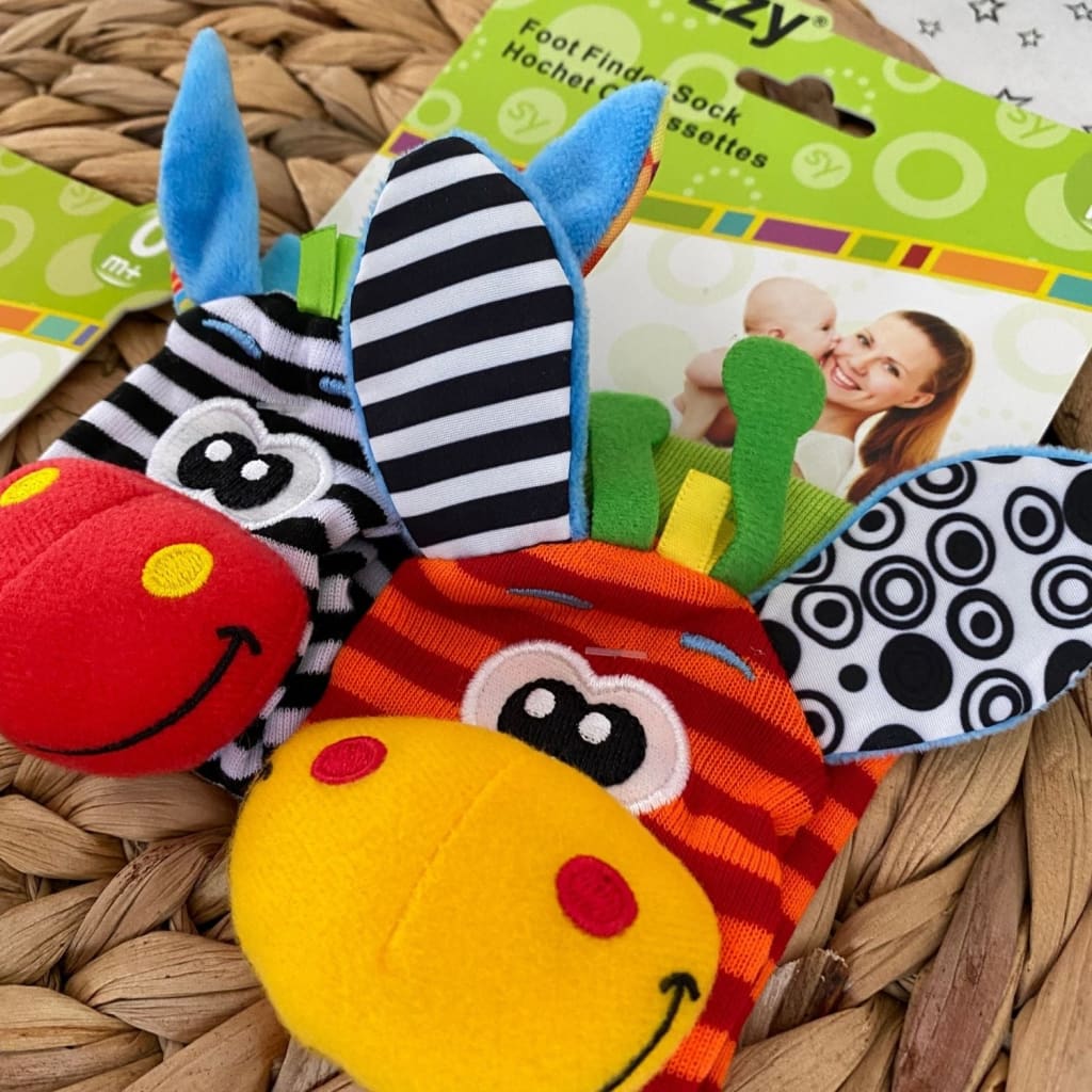 Set de calcetines y muñequeras sonajeros para bebé | Sonajeros