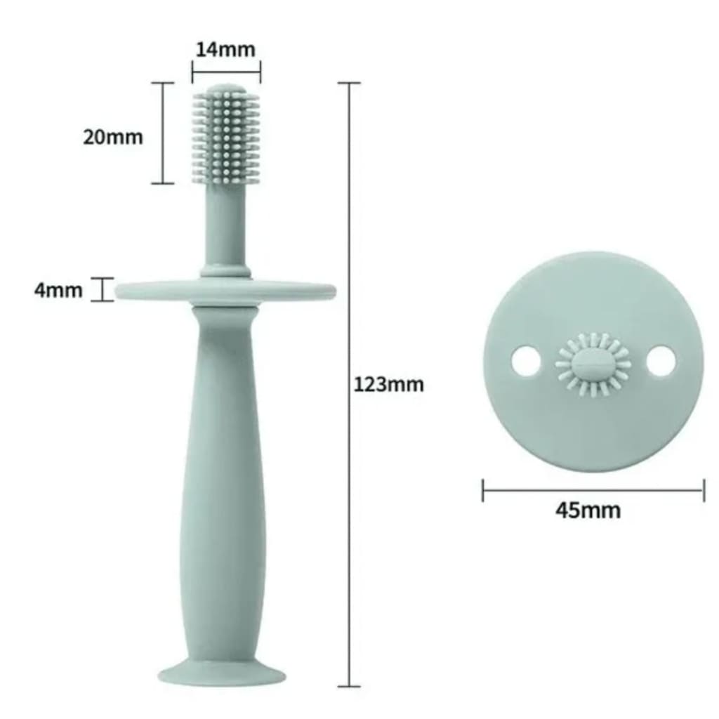 Cepillo de dientes mordedor de silicona 100% grado alimenticio | Cepillos de dientes