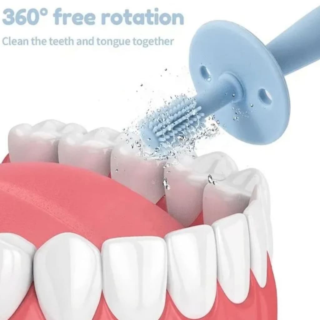 Cepillo de dientes mordedor de silicona 100% grado alimenticio | Cepillos de dientes