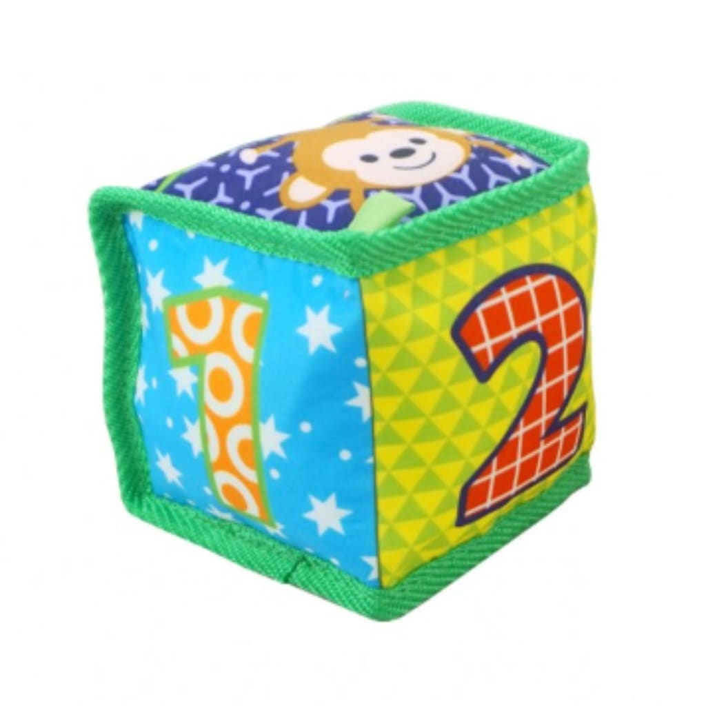 Cubo didáctico e interactivo de tela sonajero para bebés -