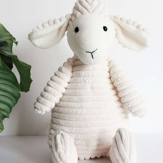 Peluche de apego para bebés diseño oveja blanca | Animales de peluche