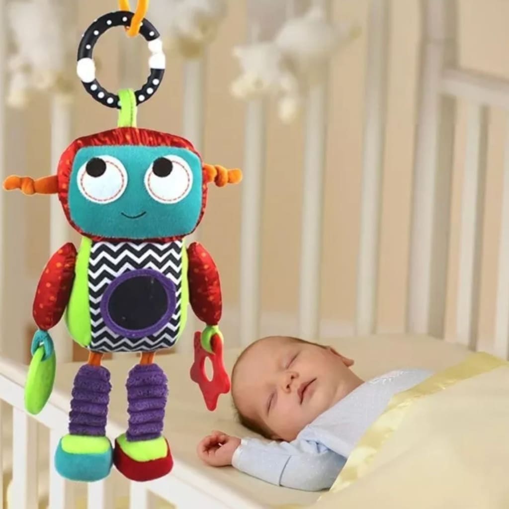 Peluche sonajero robot para bebés | Sonajeros